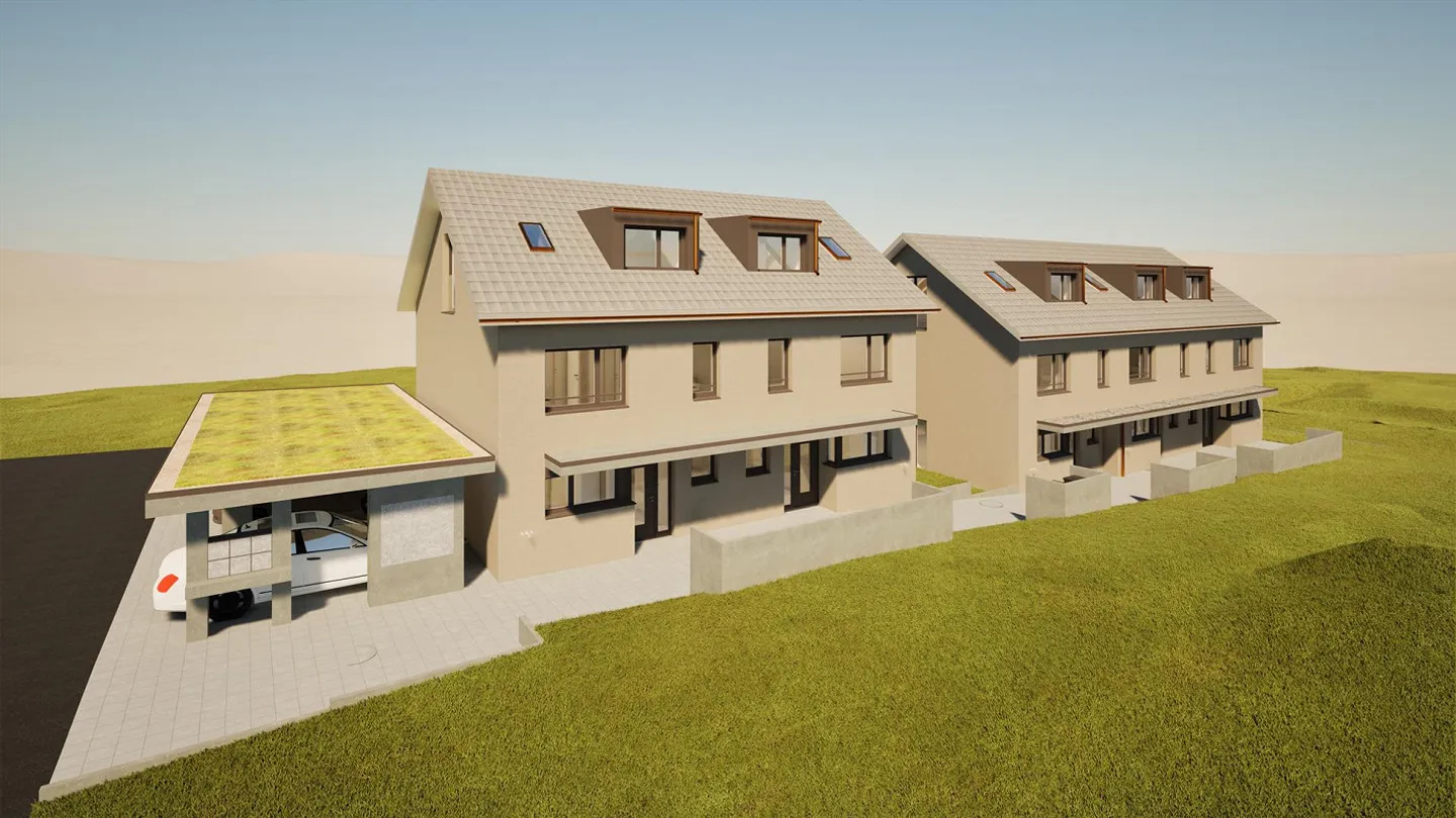 Neubau 5.5-Zimmer Reihen-EFH mit zus. beheiztem Hobbyraum und Carport - Foto 3 von 3