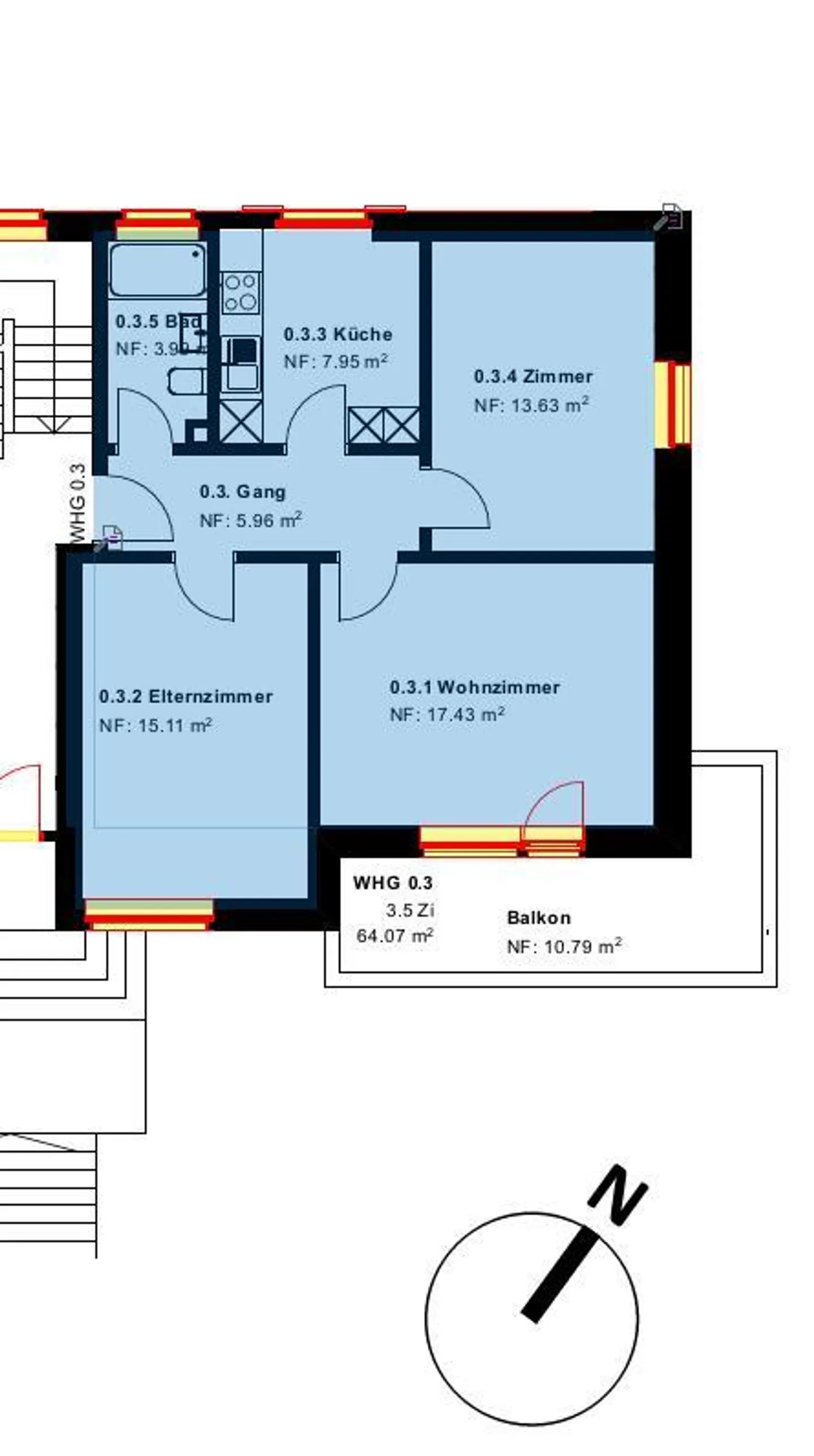 Appartement 3.5 pièces à Neuhausen am Rheinfall - Photo 9 sur 9