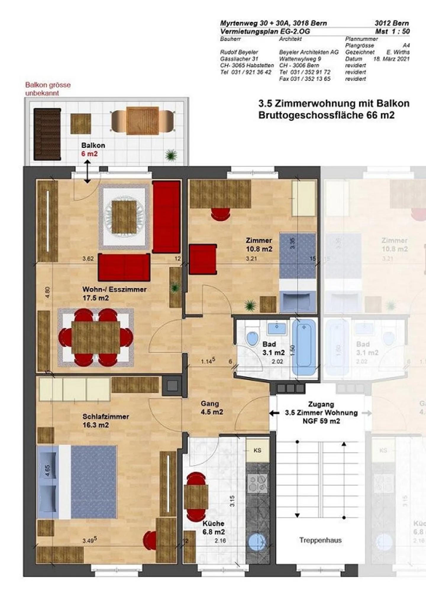 Helle Wohnung mit Balkon - Foto 7 von 7