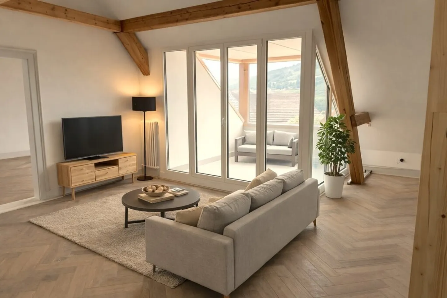 First rental after complete renovation - Exclusive 4.5-room apartment - Photo 2 of 6