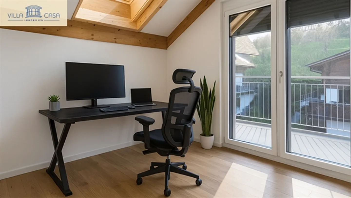 Appartement sous les combles de 4½ pièces avec vue sur le lac à Spiez - Idéal pour le télétravail ! - Photo 7 sur 15