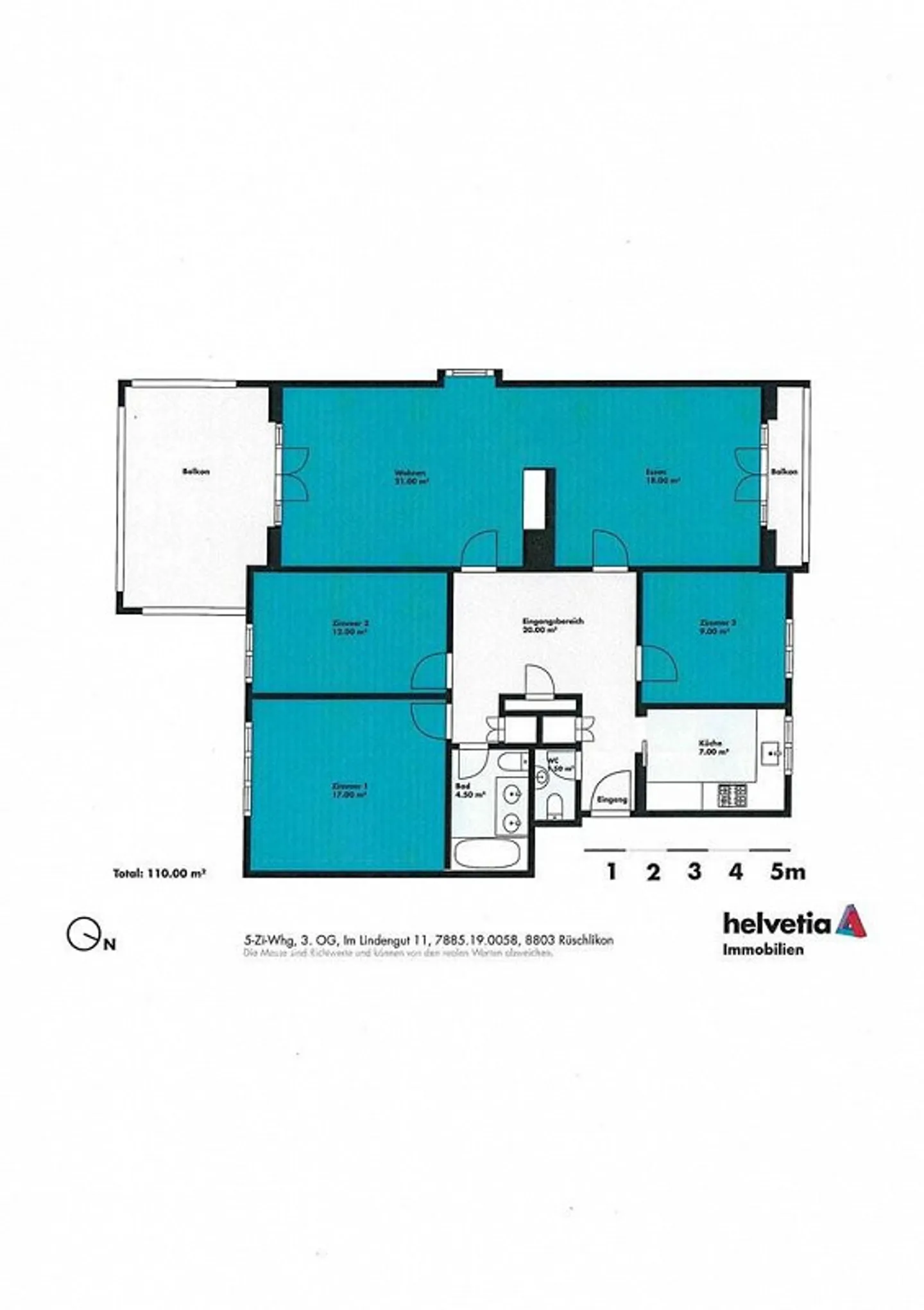 Geräumige Wohnung in Rüschlikon - Foto 8 von 9