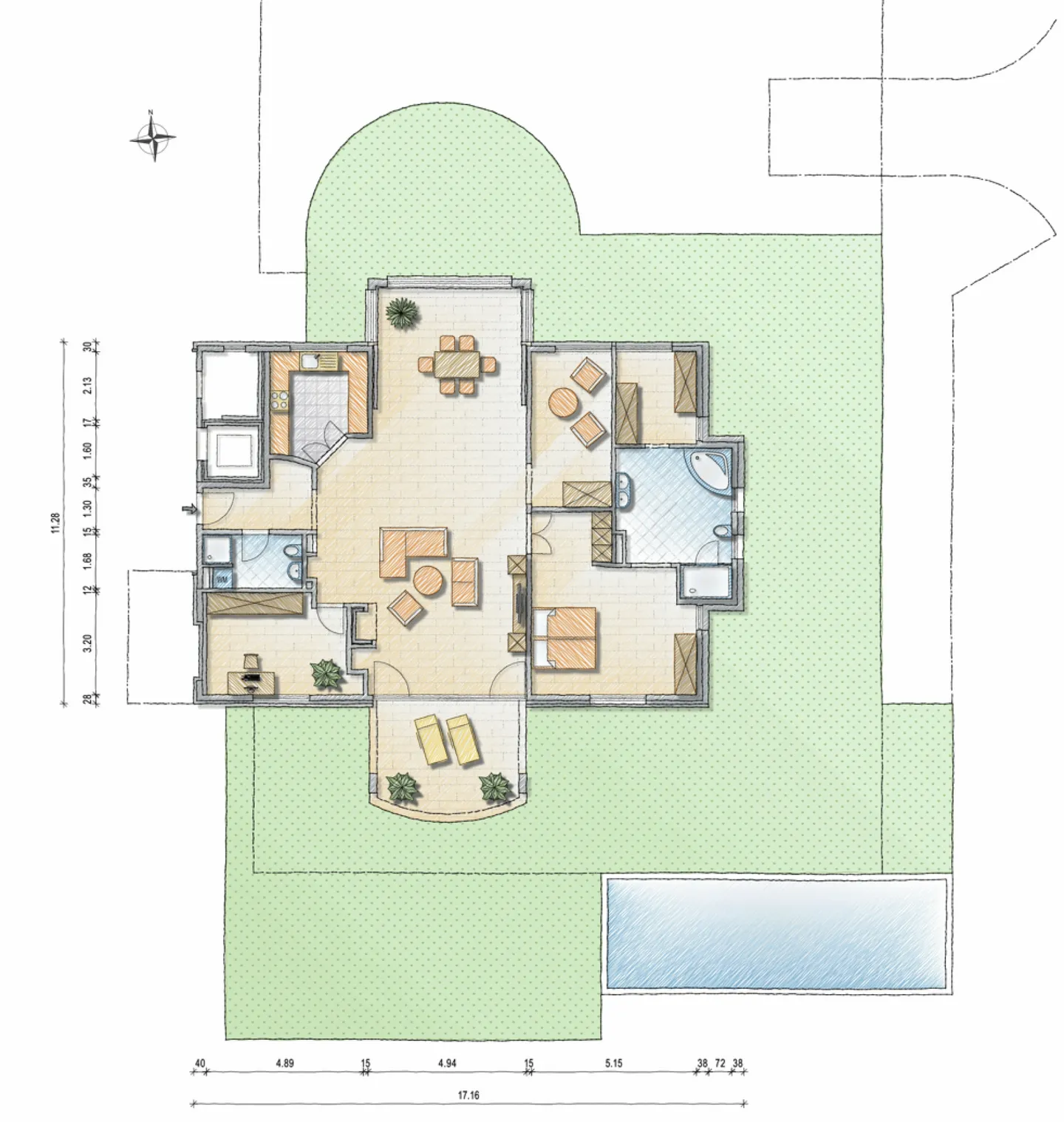 Immobile di investimento con diritto di abitazione a vita, ampio giardino e piscina in posizione privilegiata - Foto 4 di 4