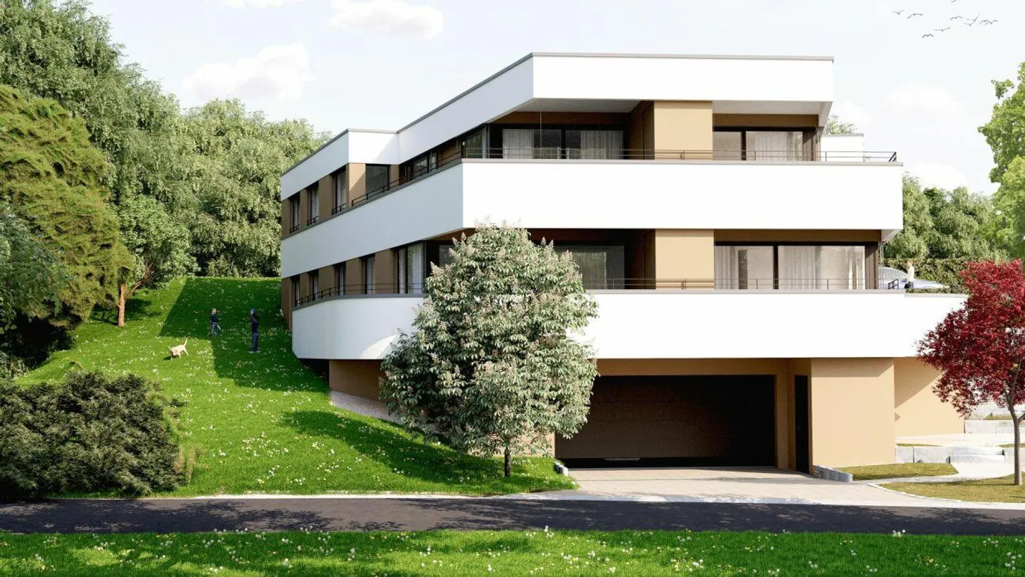 Exklusive Wohnung mit grosser Terrasse & Gartenanteil an erhöhter Lage - Foto 1 von 12