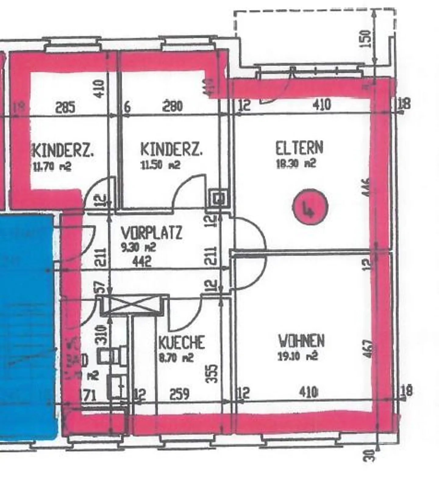 Bright 4.5-room apartment with balcony near the village square - Photo 5 of 5