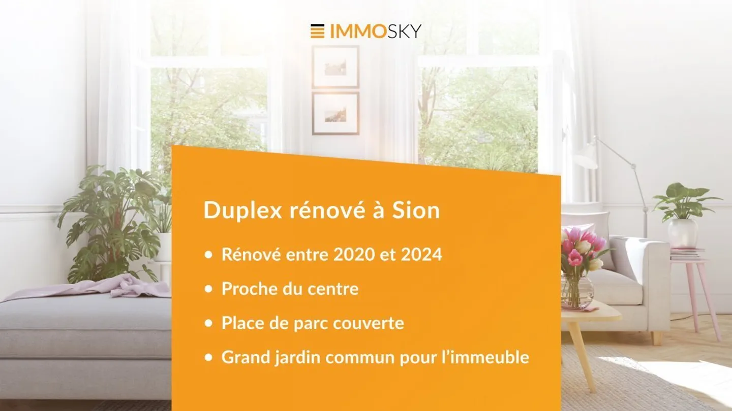 Renoviertes Duplex in Sion - Foto 1 von 2