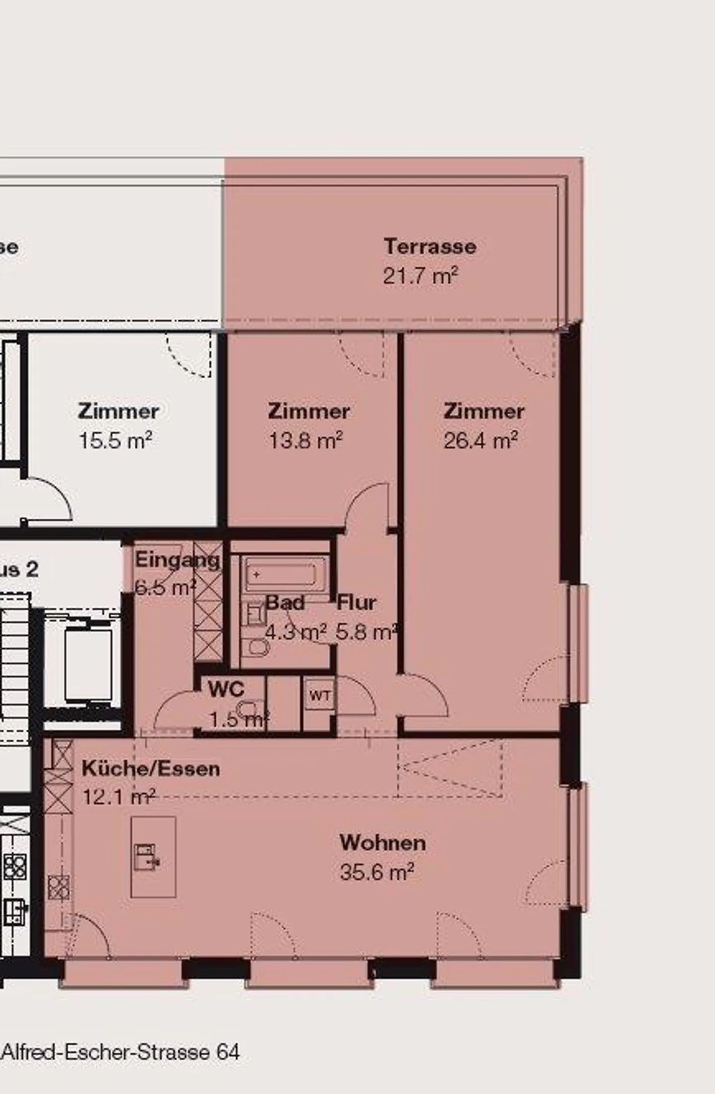 Exclusive 3.5-room penthouse apartment with terrace in Zurich Enge - Photo 11 of 11