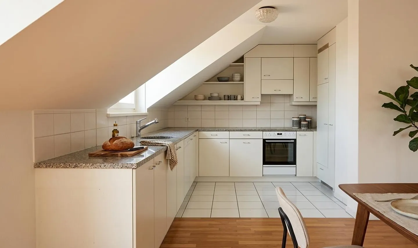 Geräumige Dachwohnung mit Terrasse - Foto 4 von 7
