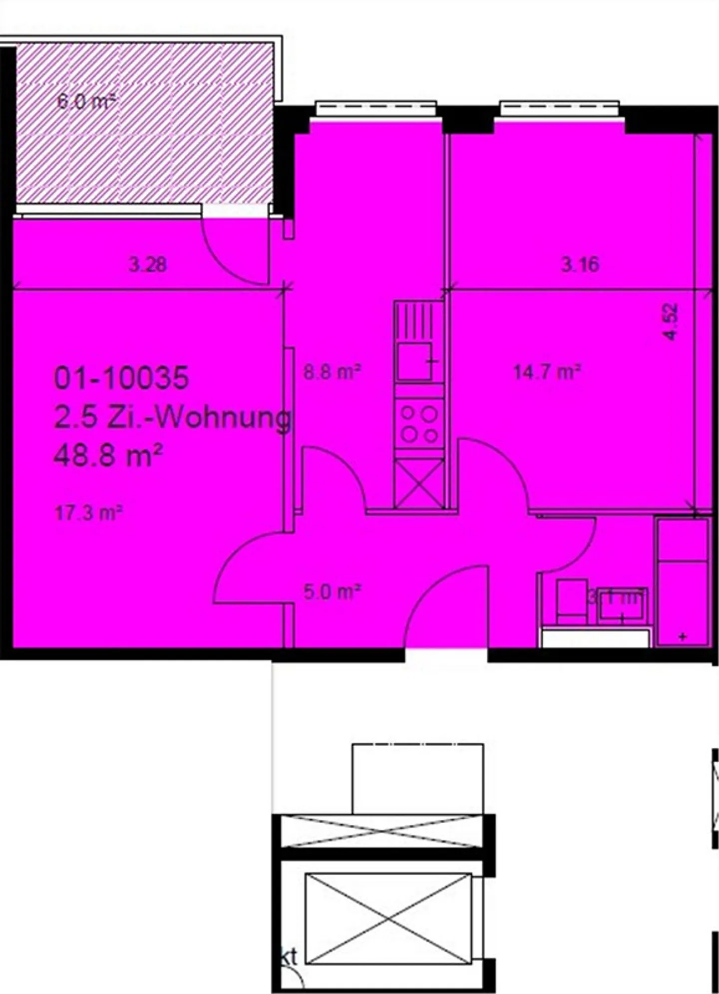 Appartamento 2.5 camere affascinante - Foto 5 di 5