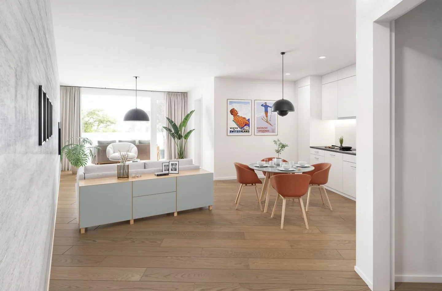 Appartement penthouse exclusif de 2,5 pièces avec grande terrasse dans un nouveau bâtiment... - Photo 5 sur 7