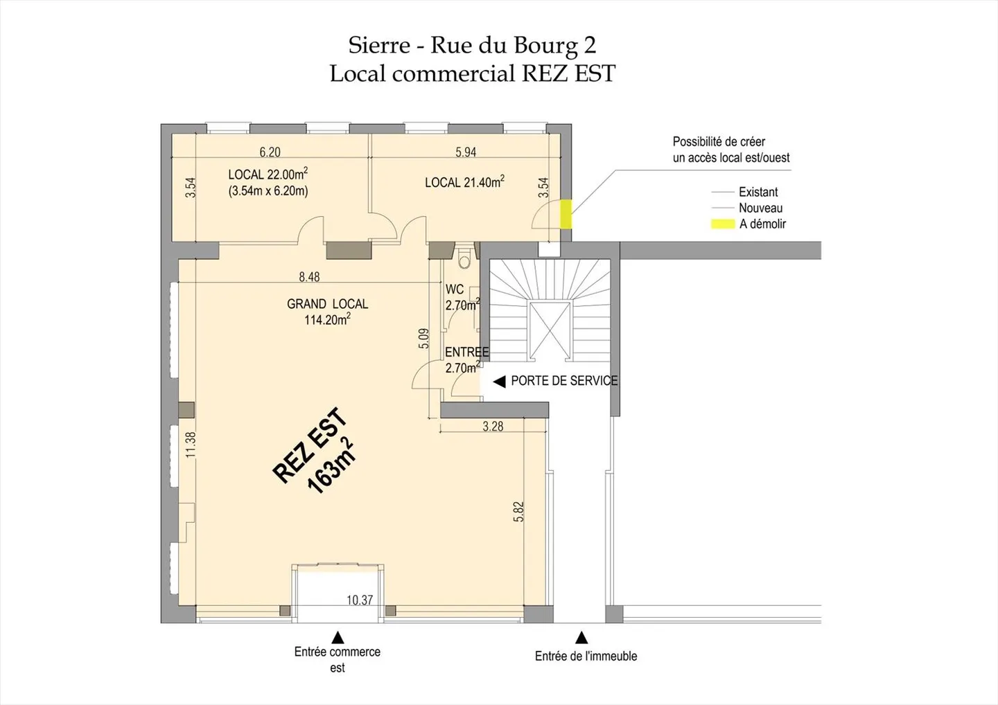 In affitto: spazio commerciale di 163 m² nel cuore di Sierre - Foto 9 di 9