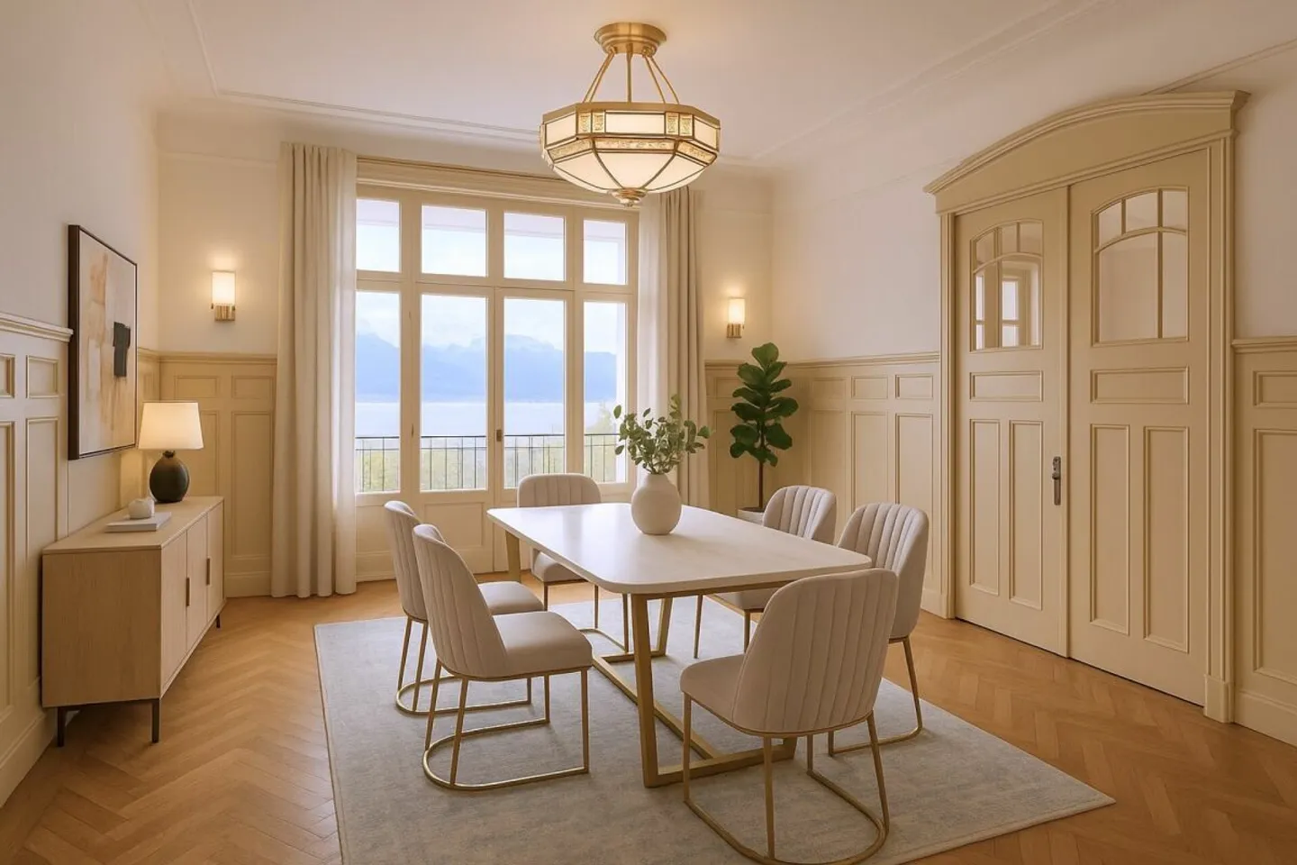 Exceptional 170 m2 apartment in Pully with panoramic view - Photo 3 of 12