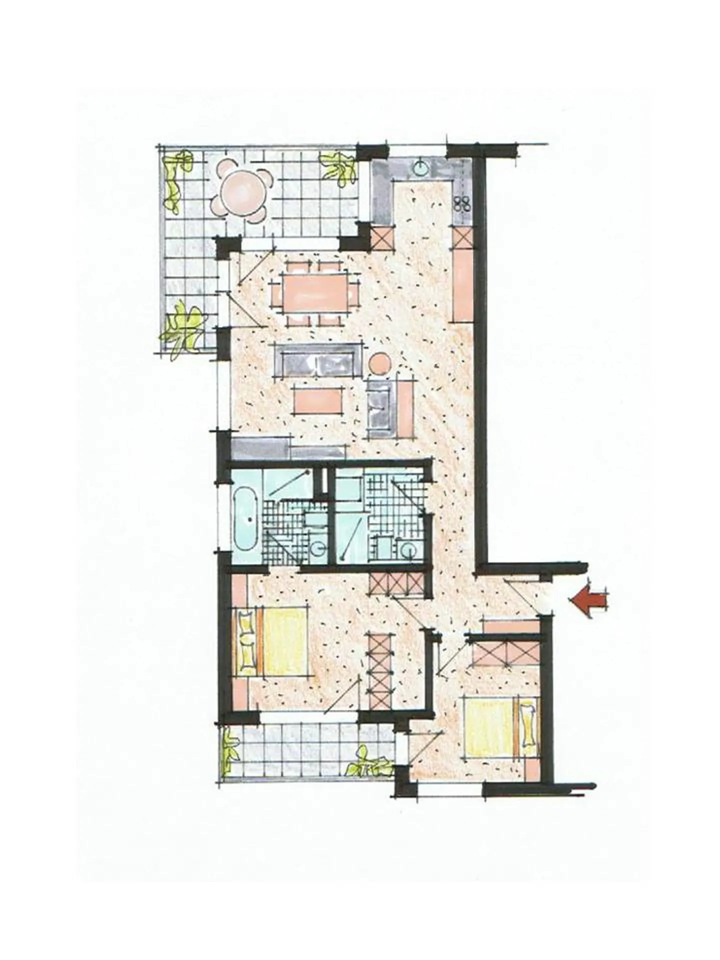 Wohnen wie im Hotel - vollausgestattete 3,5-Zimmer-Wohnung im Service-Wohnpark Freihofmatte - Photo 2 of 14