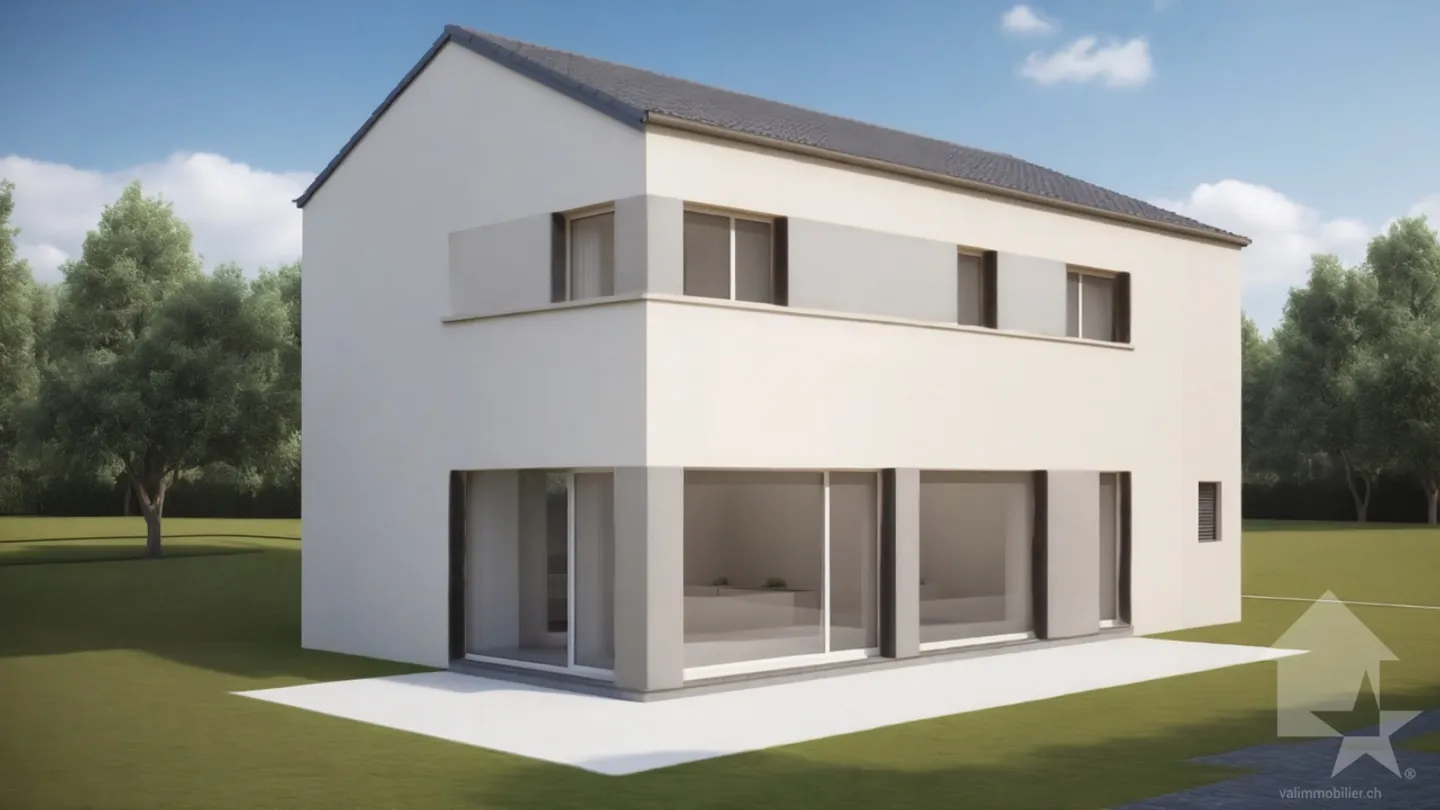 Leytron, nuovo progetto di una villa indipendente su 2 livelli - Foto 1 di 3