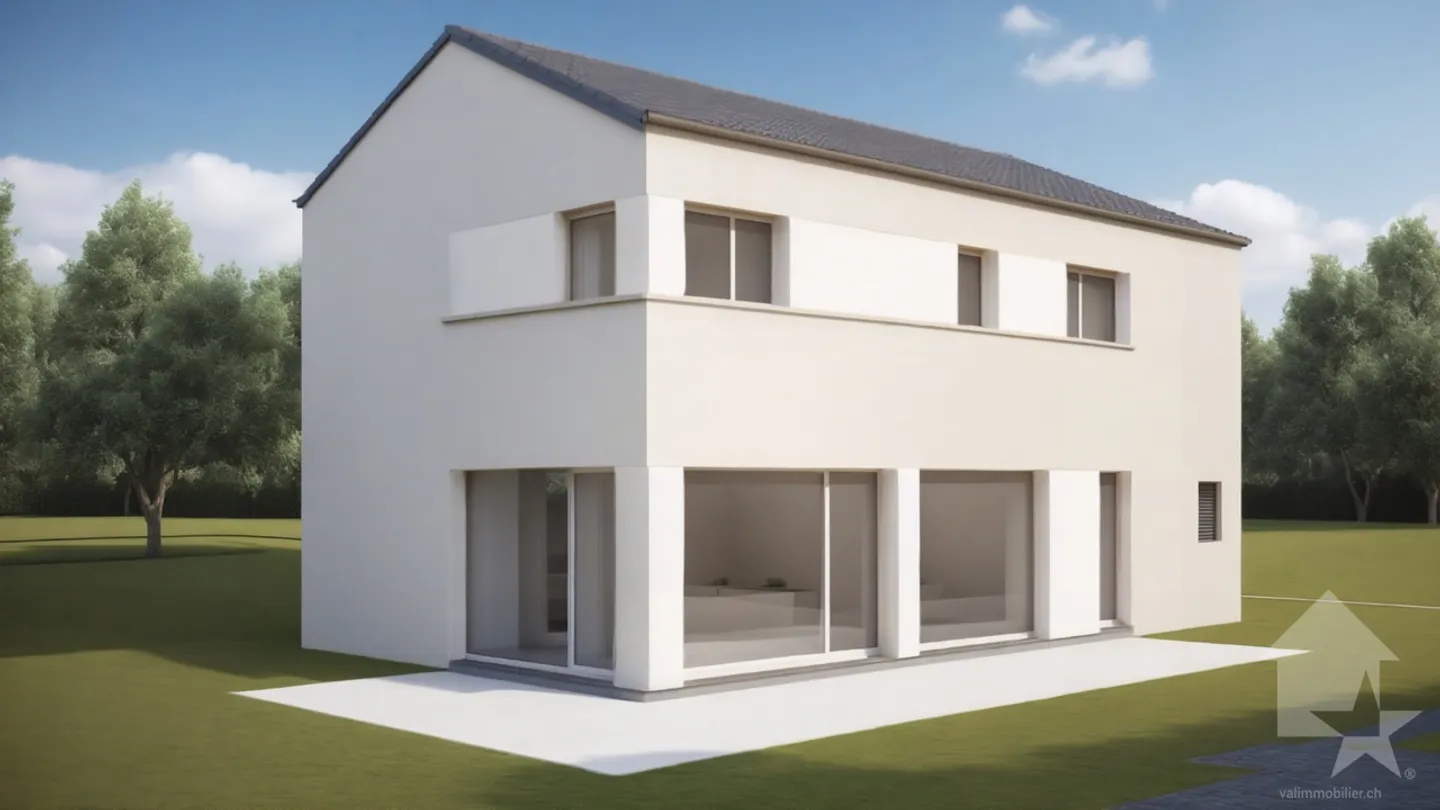 Leytron, nuovo progetto di una villa indipendente su 2 livelli - Foto 2 di 3