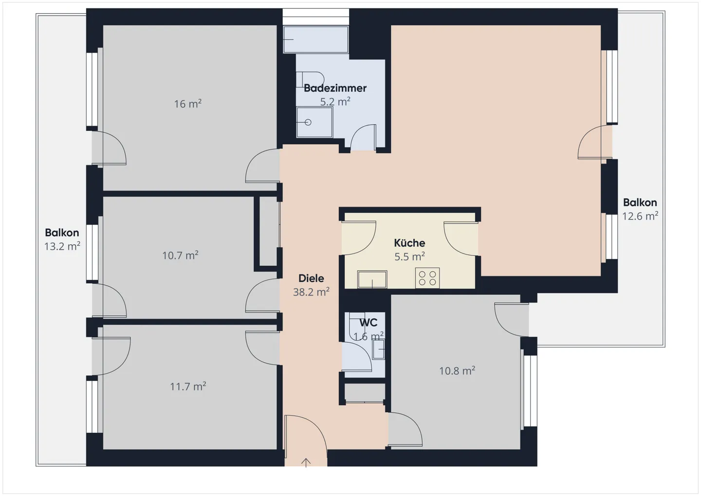 Appartement lumineux et spacieux de 5,5 pièces au cœur de Visp - Photo 12 sur 12