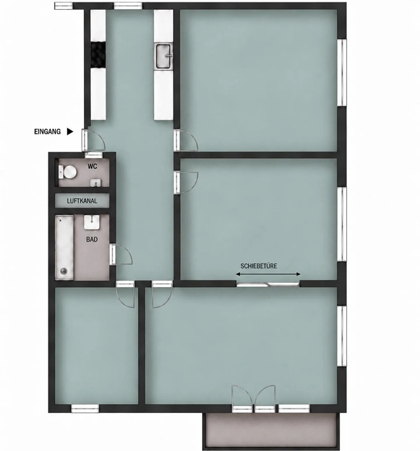 Appartement moderne de 4 pièces dans le quartier de Länggass - Photo 13 sur 14