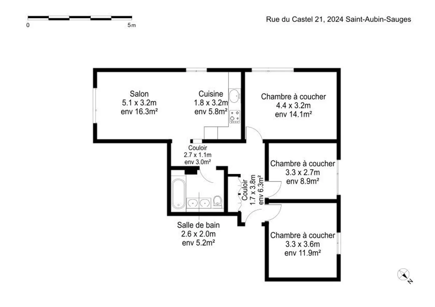4-room apartment for rent - Photo 12 of 12
