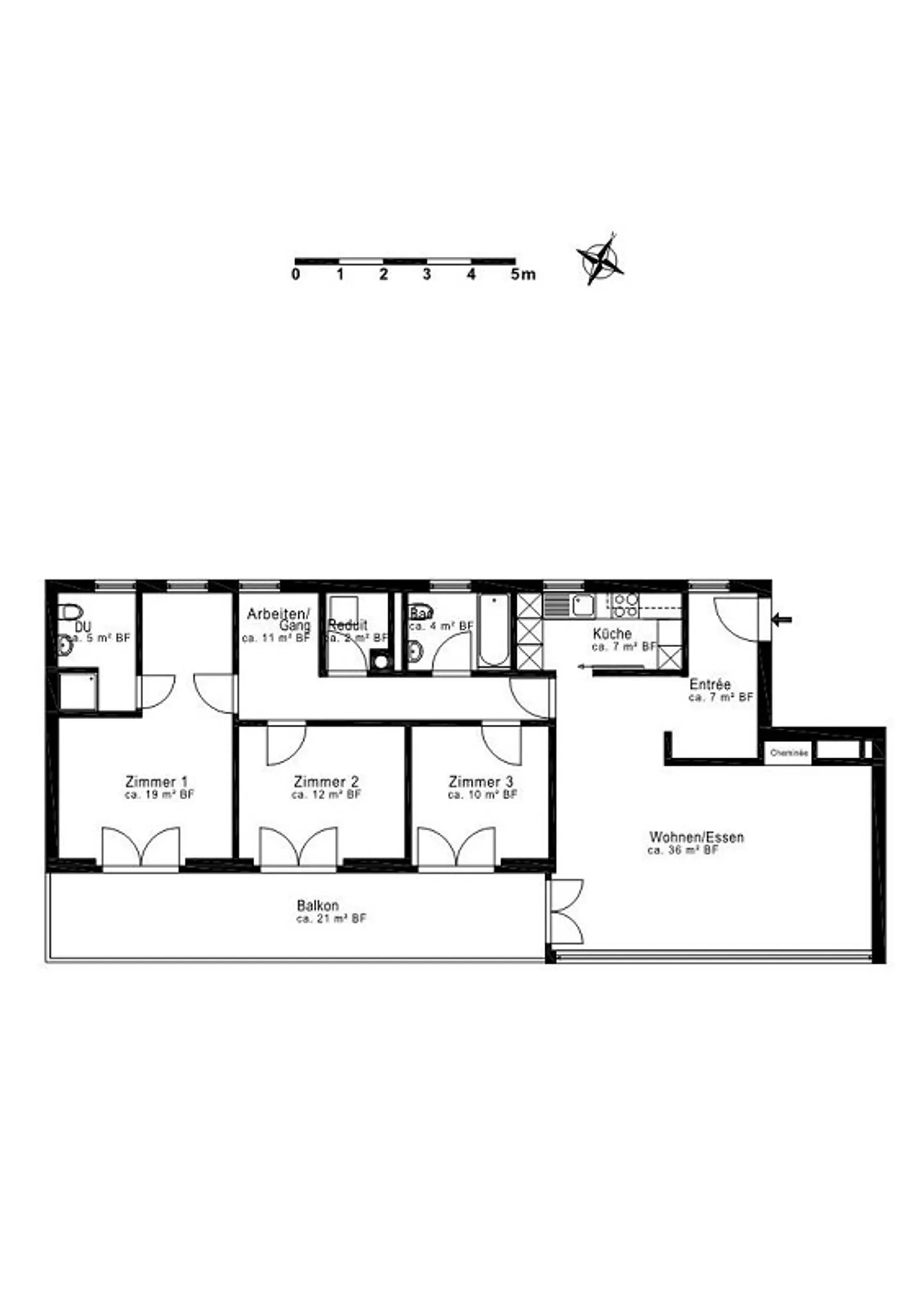 Helle 4.5-Zimmerwohnung mit Aussicht - Foto 12 von 12
