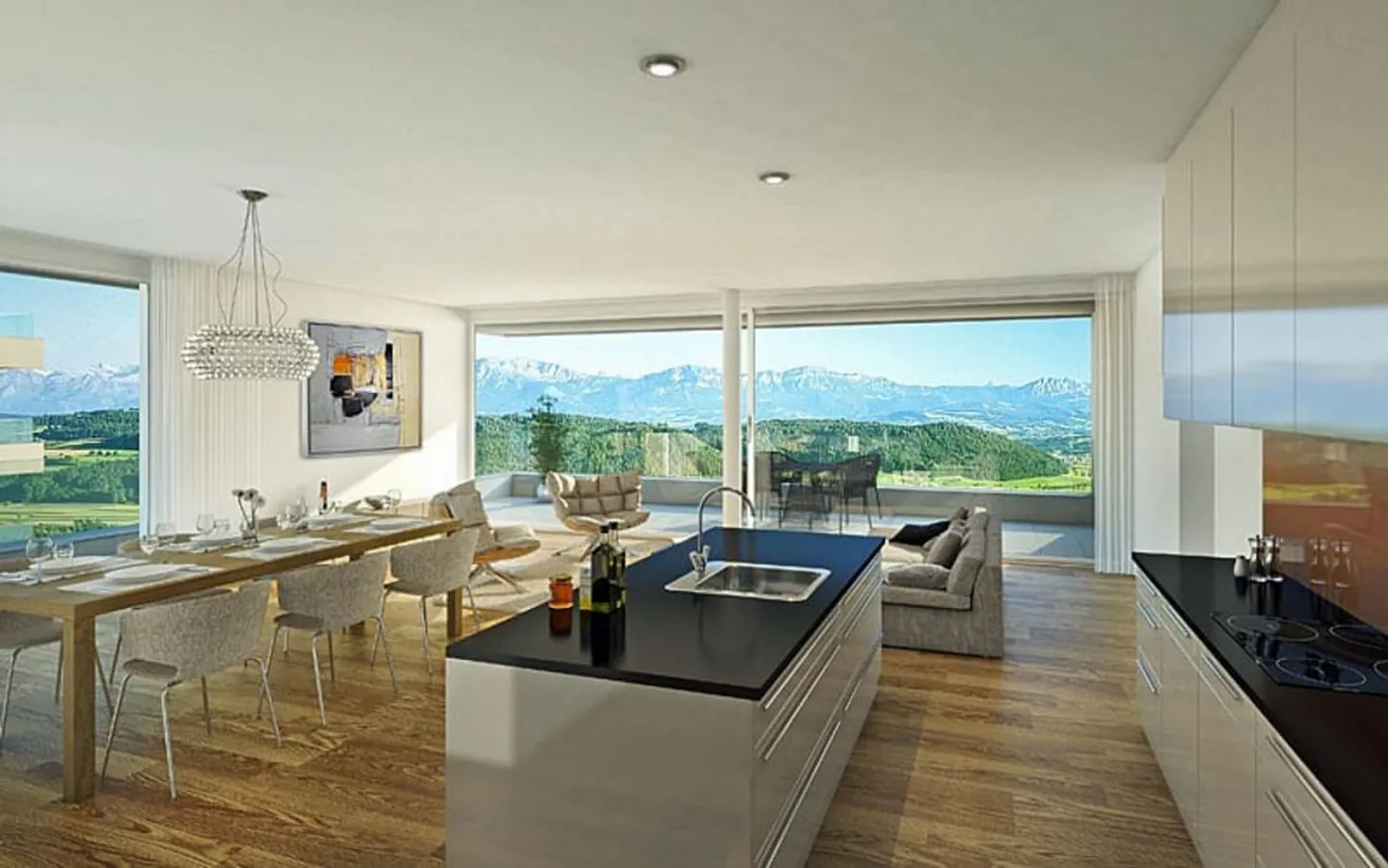 Grosse 3.5 Zimmer Wohnung im Eigentumsstandard in Wauwil - Foto 1 von 27