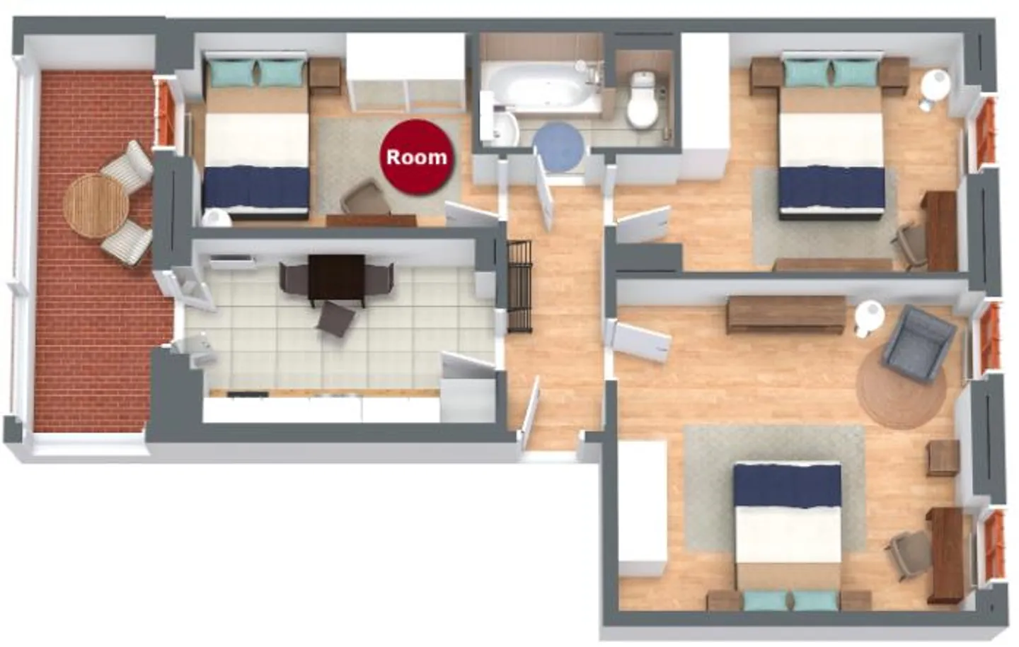 Möbliertes Zimmer in modernisierter Wohnung an top Lage - Foto 12 von 12