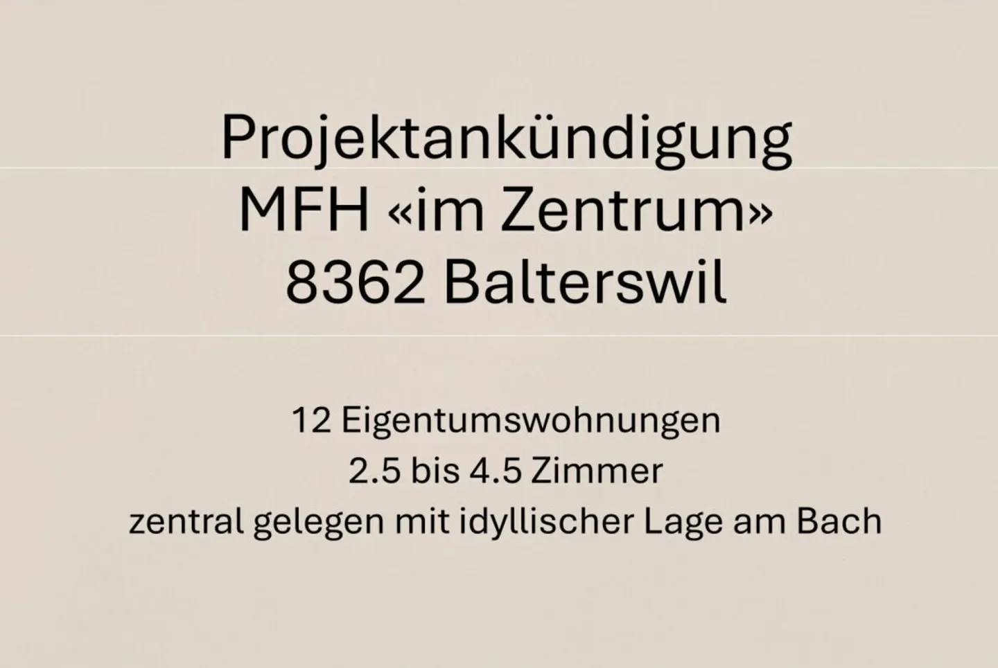 Exklusive Wohnungen in Balterswil - Foto 1 von 1