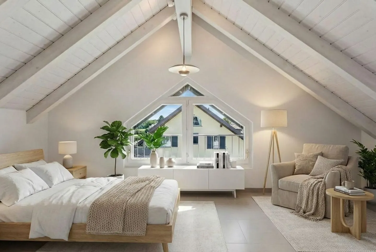 Duplex 5,5 pièces à Essertes avec terrasse, vue sur la campagne et grand confort - Photo 3 sur 8