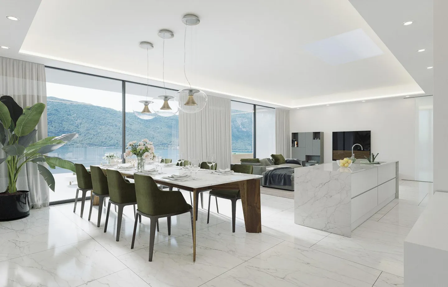 Luxury penthouse 4.5 rooms with lake view in Bissone - Photo 1 of 8