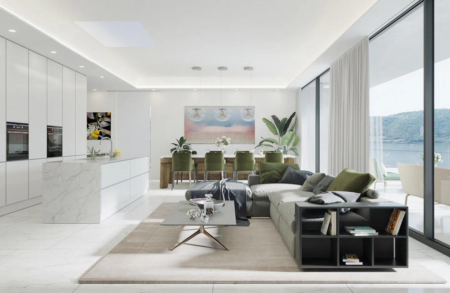 Luxury penthouse 4.5 rooms with lake view in Bissone - Photo 2 of 8