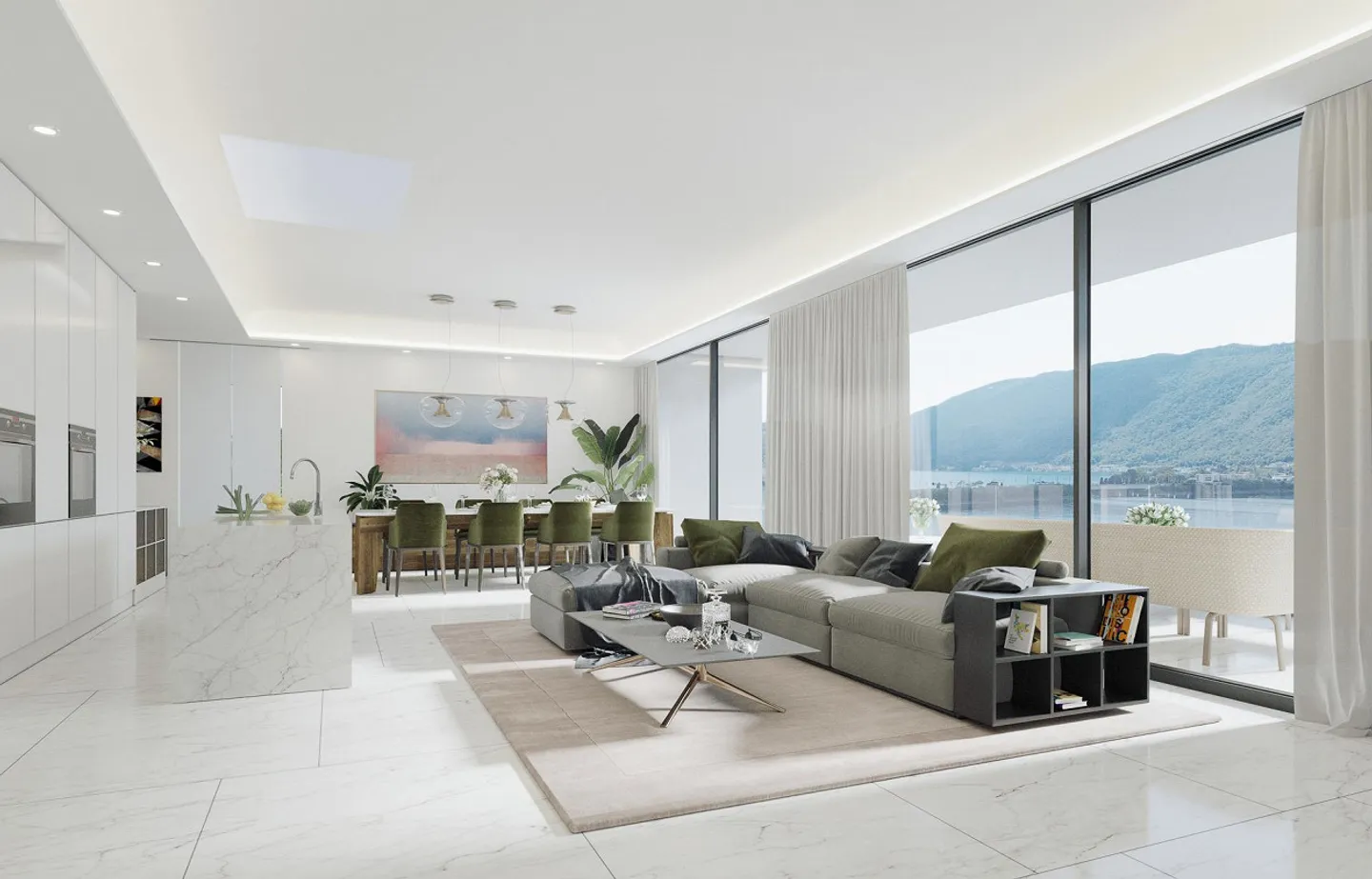 Luxury penthouse 4.5 rooms with lake view in Bissone - Photo 3 of 8