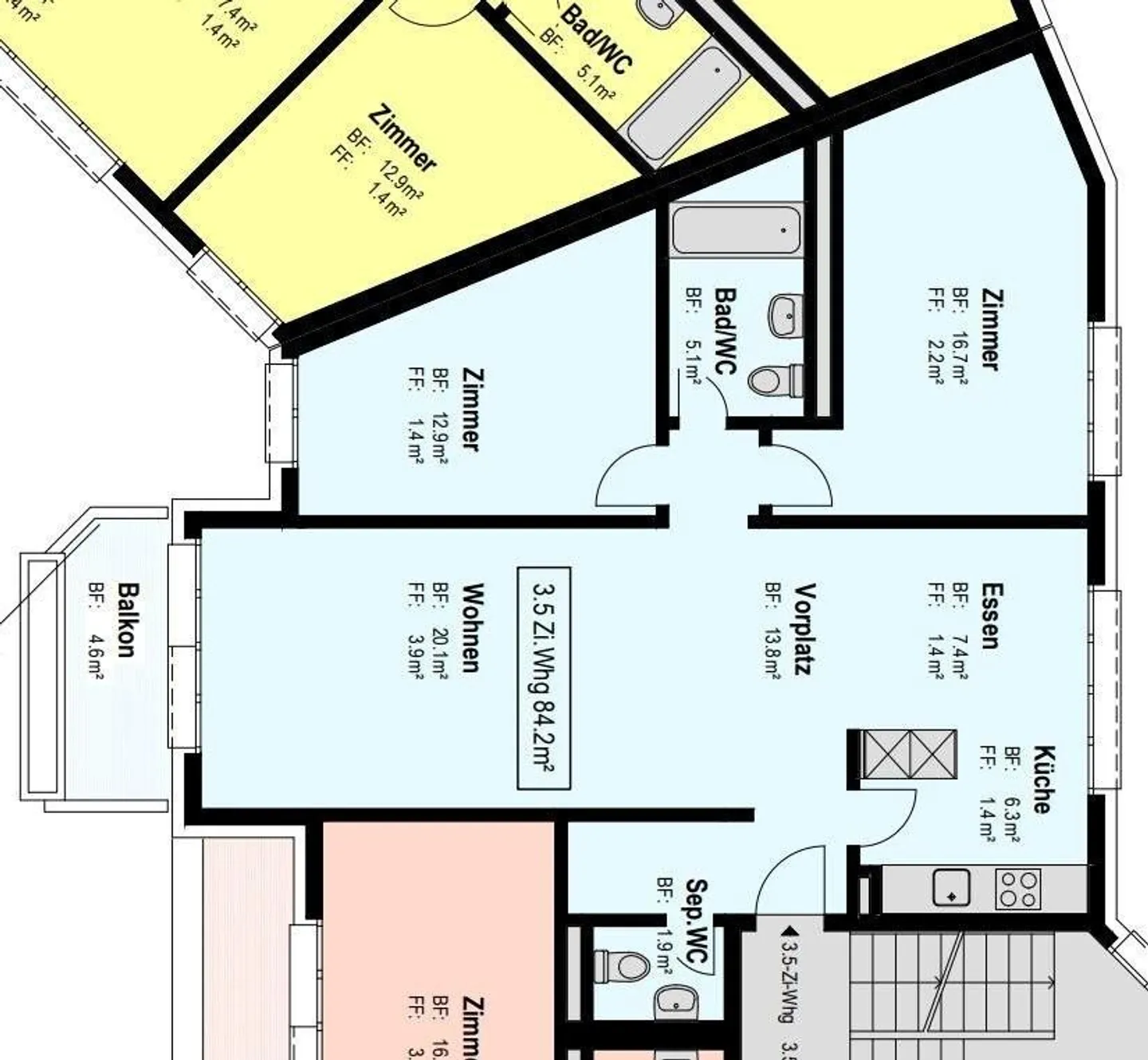 Cozy 3.5 Room Apartment in a Quiet Location - Photo 9 of 9