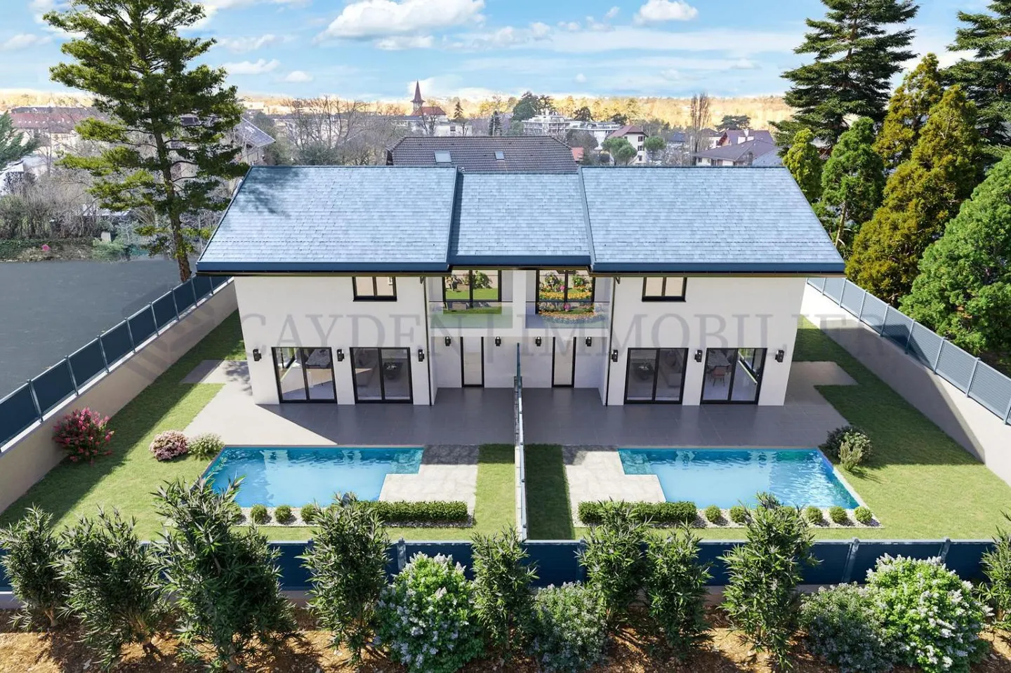 Quartiere Francia - A due passi dalla dogana di Veyrier - Casa bifamiliare - Terreno B - Foto 1 di 3