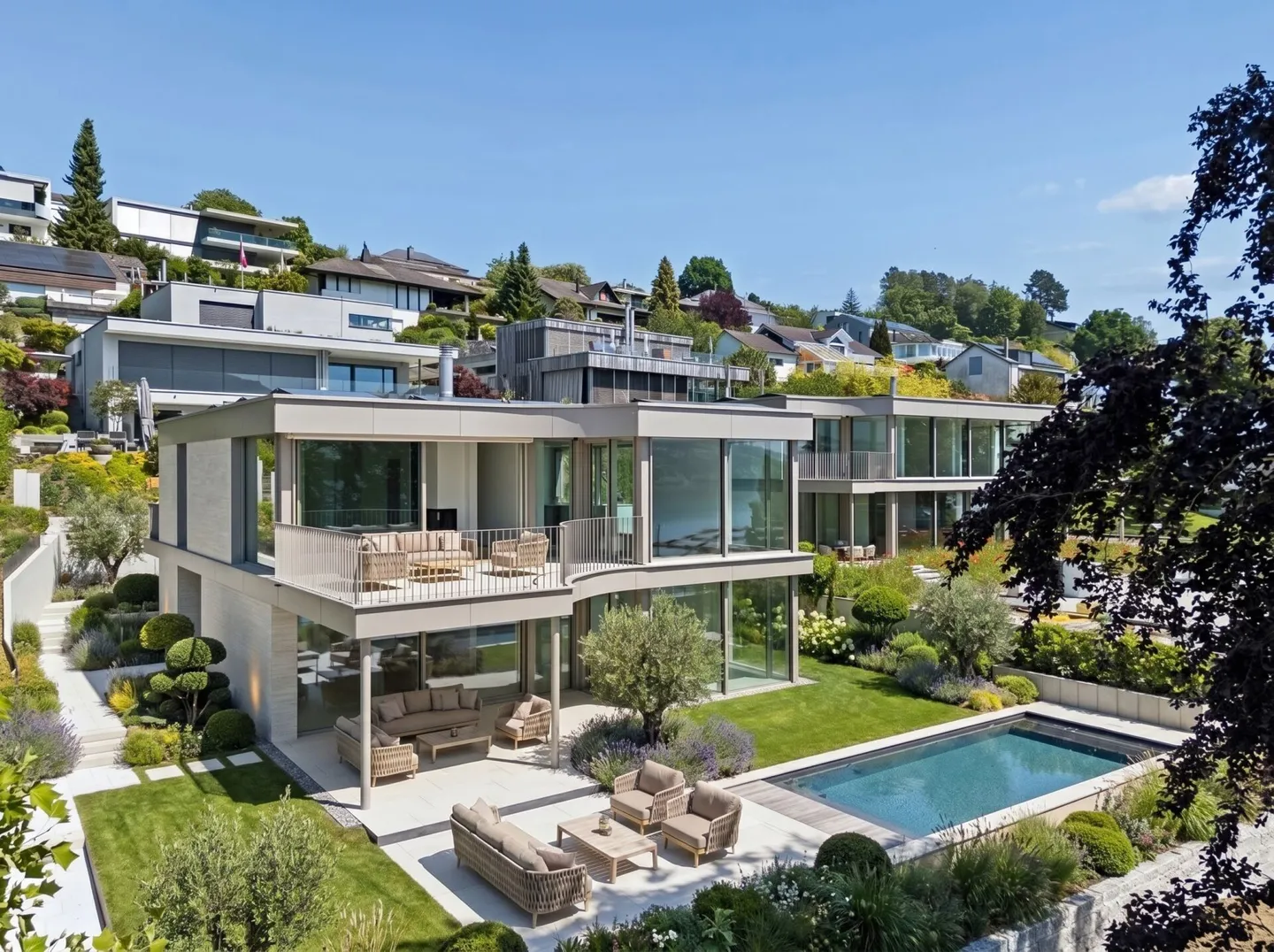Exclusive new build villa with pool and lake views - Photo 1 of 27