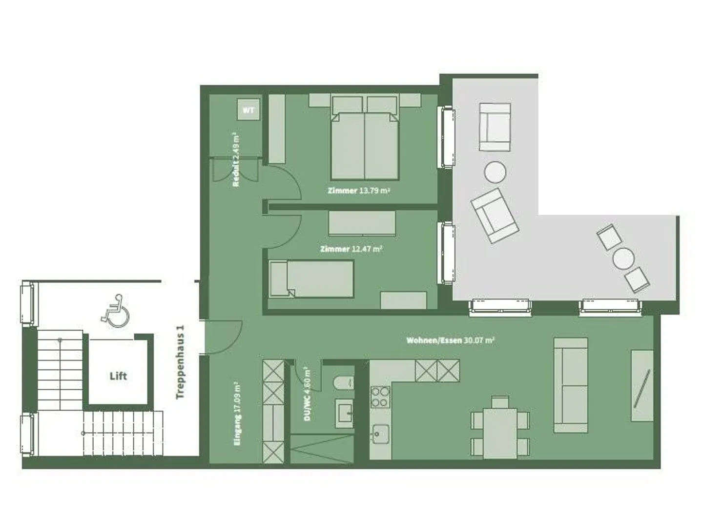 Nachhaltige 3.5 Zimmerwohnung - Foto 10 von 11