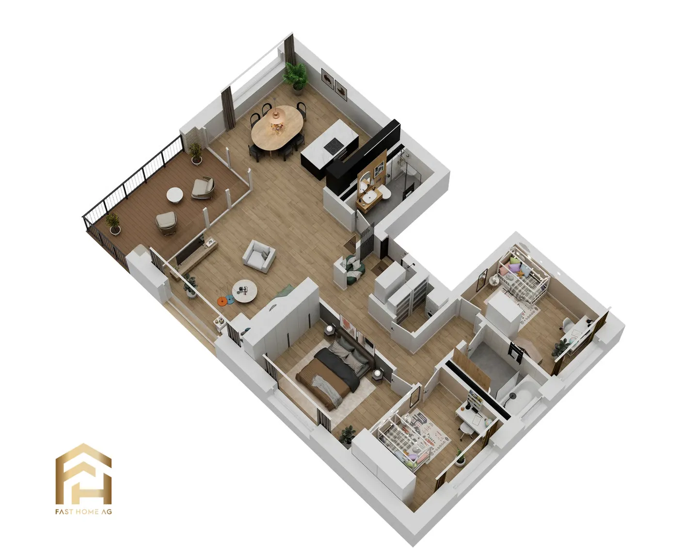 Appartement de 4,5 pièces de haute qualité au 2ème étage à Ried-Brig - Photo 10 sur 13