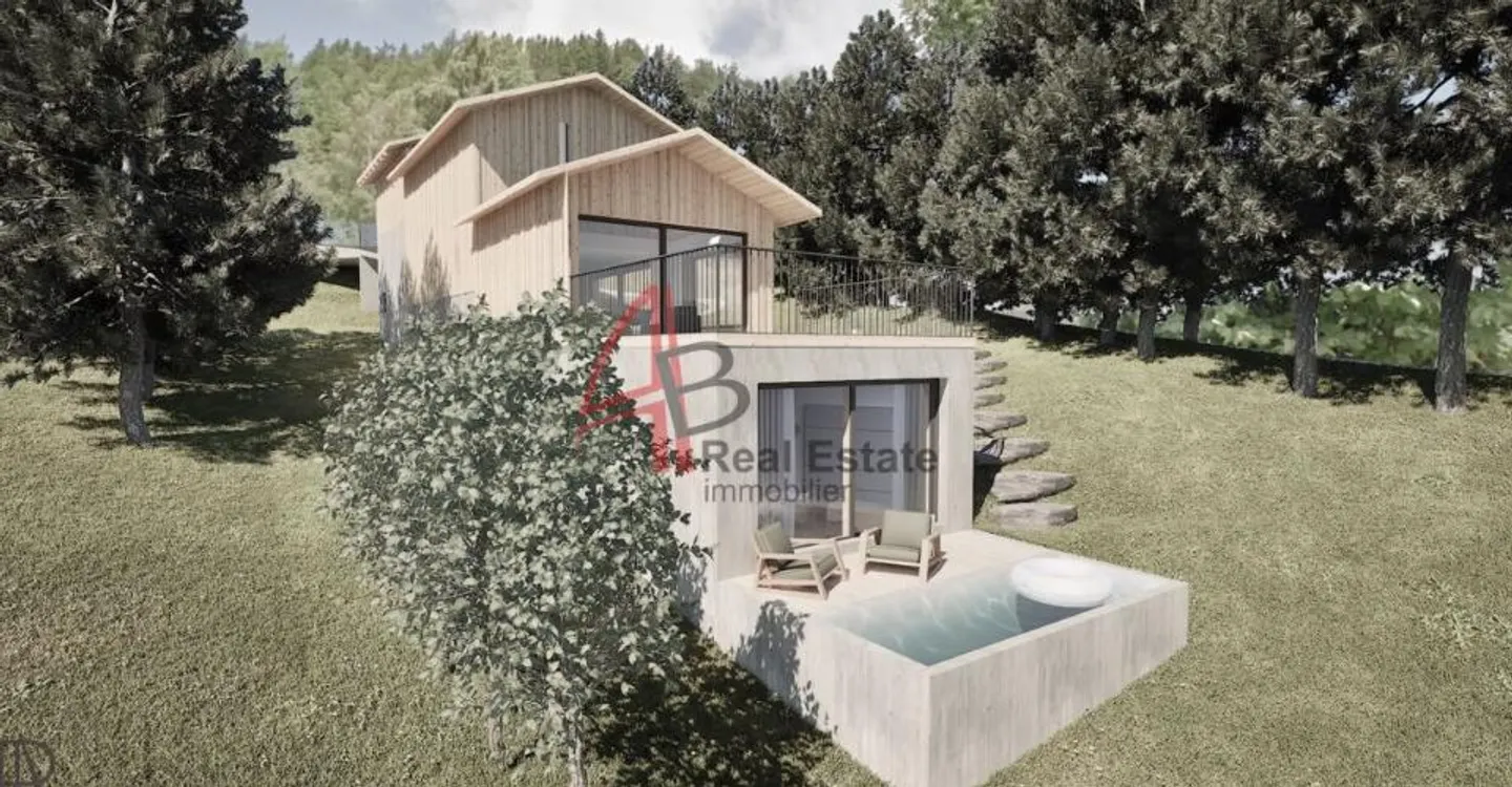 Contemporary villa of 4.5 rooms - 3 bedrooms, private forest and panoramic view - Chemin-Dessus (Val de Bagnes) - Photo 4 of 13