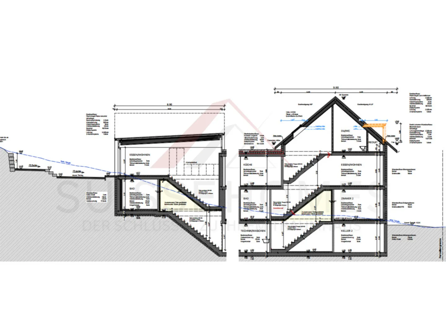 Projet de maison avec deux unités résidentielles à Duggingen - approuvé, situé au centre et prêt pour le début de la construction - Photo 5 sur 8