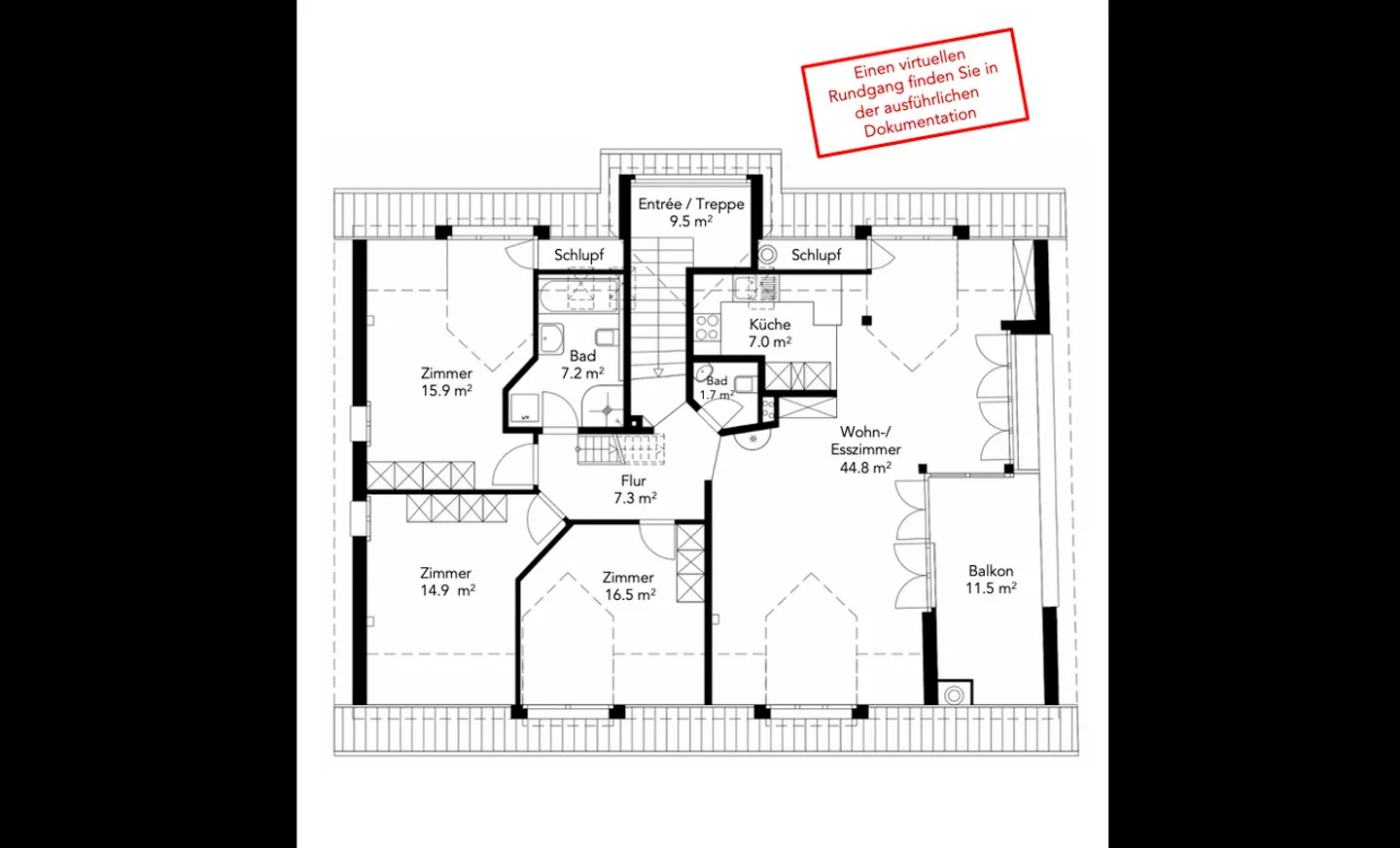 Wohnen unterm Dach – stilvoll, hell, einzigartig - Foto 11 von 12
