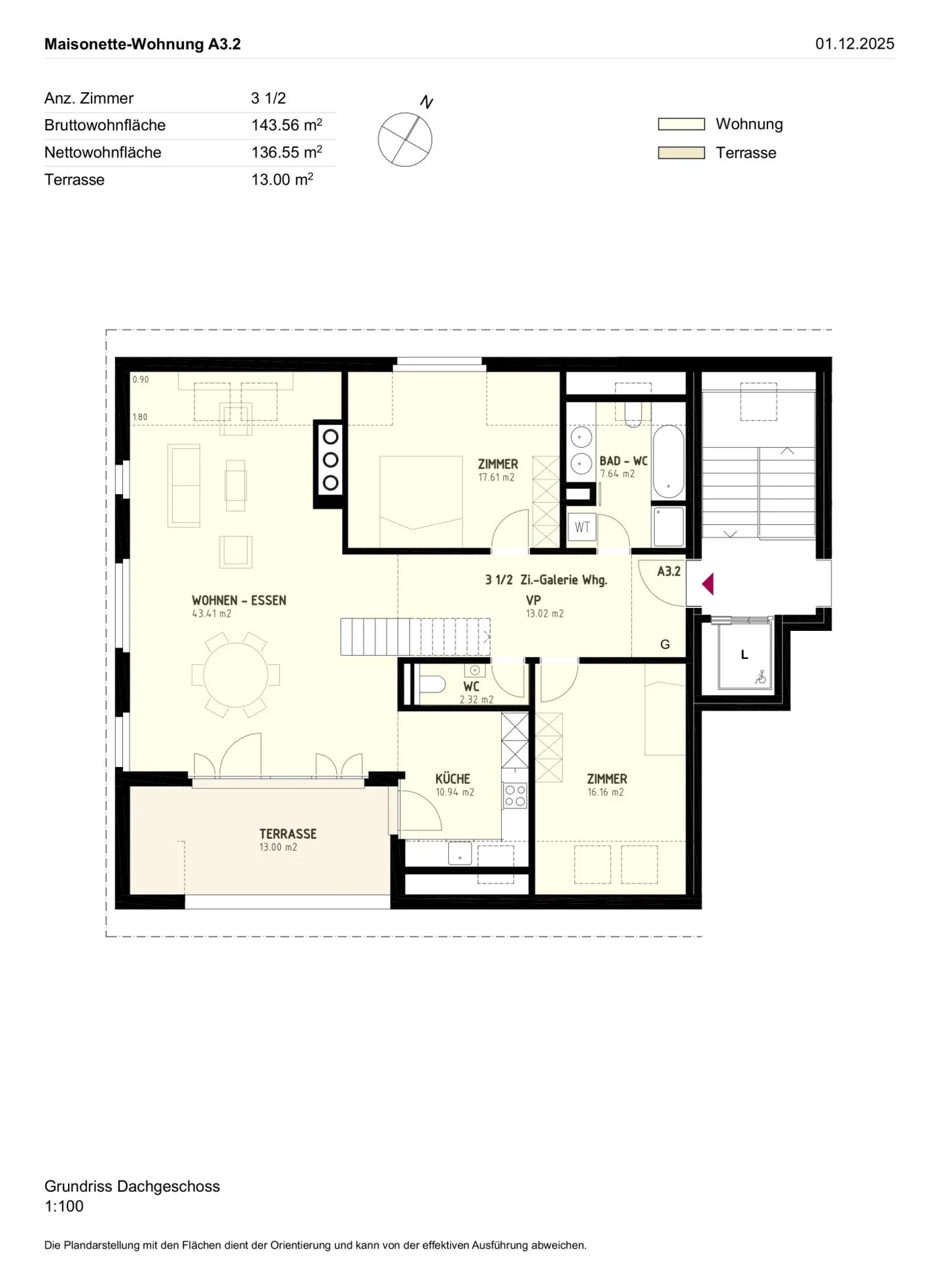 Your new home in the village center: 3.5-room maisonette with gallery & cozy terrace - Photo 10 of 18