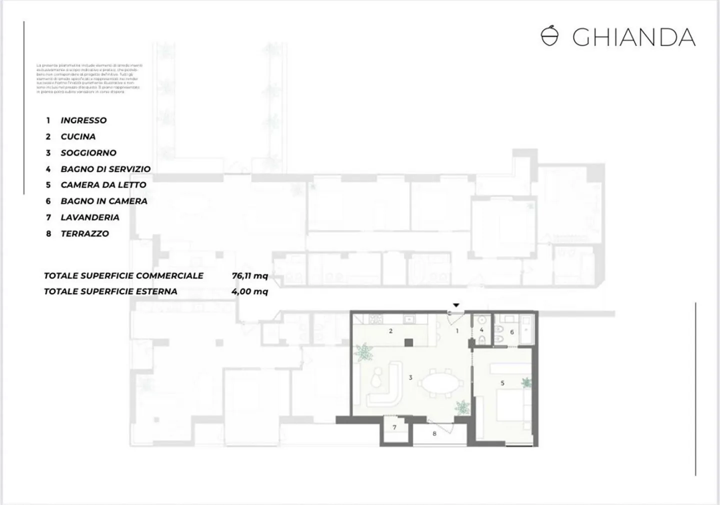 ELEGANT AND SPACIOUS 2.5 ROOMS RENOVATED IN CASSARATE - Photo 11 of 11