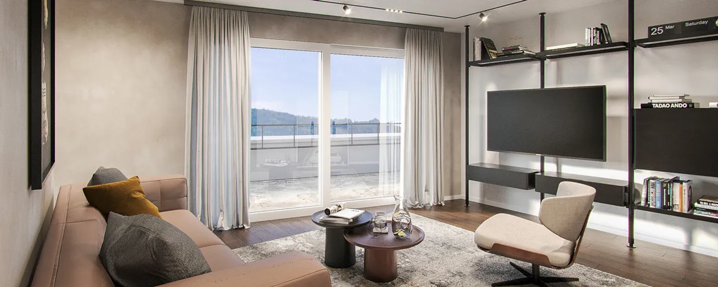 Nuovo attico di 4,5 stanze di 123 m2 - terrazza di 120 m2 - Foto 2 di 14