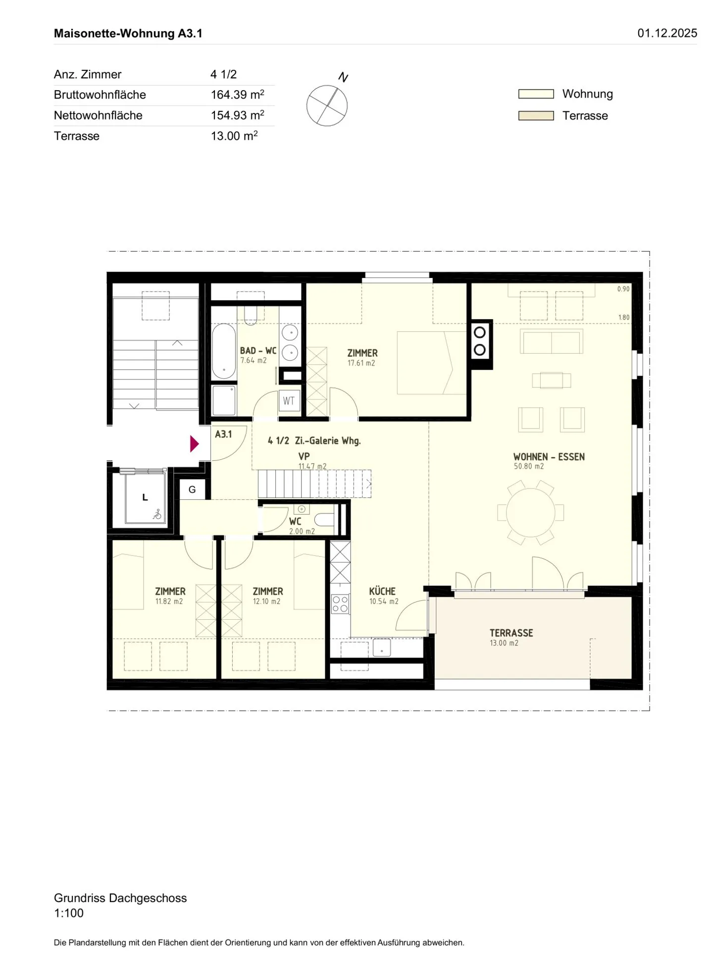 Appartement en duplex de 4,5 pièces inondé de lumière avec galerie, terrasse et sensation de vie polyvalente - Photo 10 sur 18