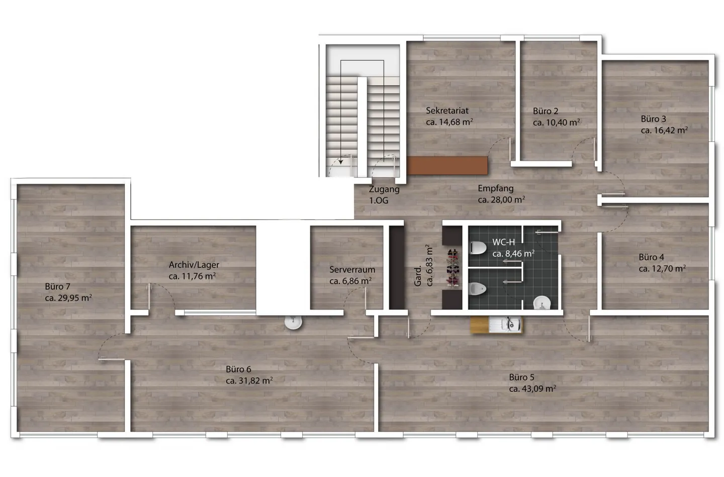 Vielseitige Bürofläche in bester Lage - Foto 8 von 8