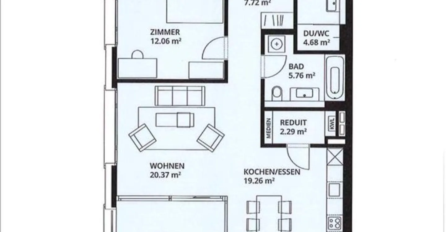 Charmante Wohnung in Wil - Foto 8 von 8