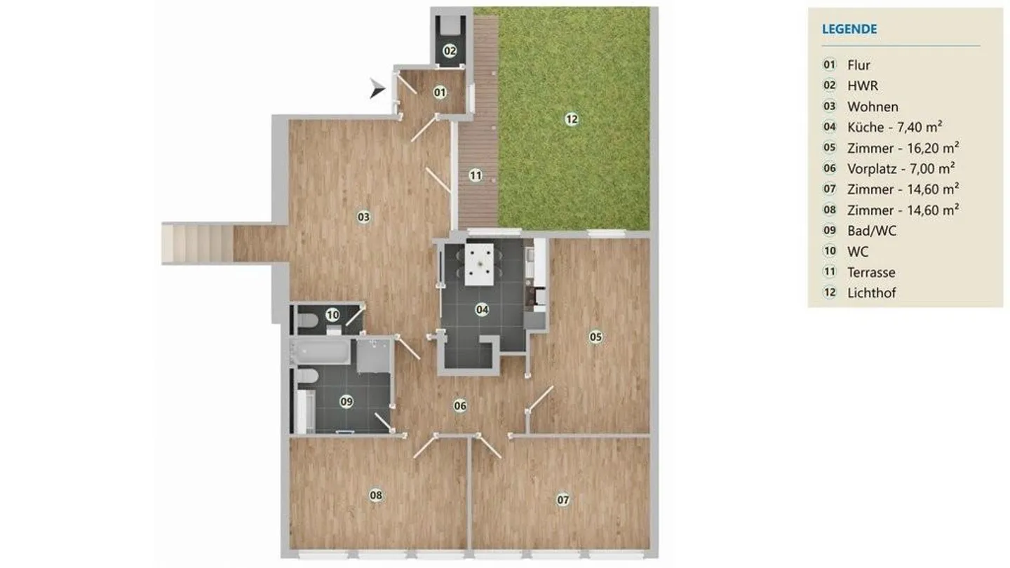 Penthouse exclusif fraîchement rénové - Photo 9 sur 10