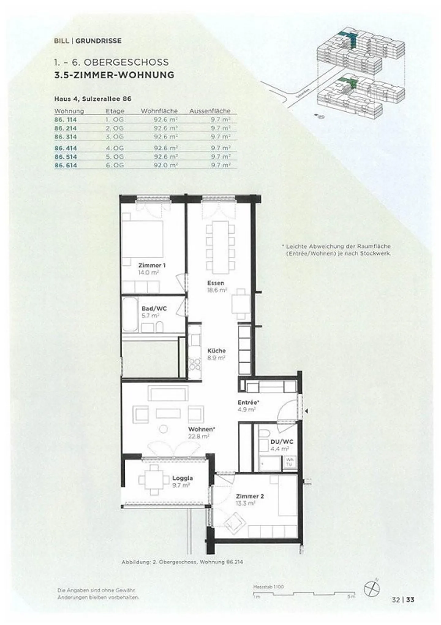 Moderne Wohnung in Neuhegi - Foto 2 di 8