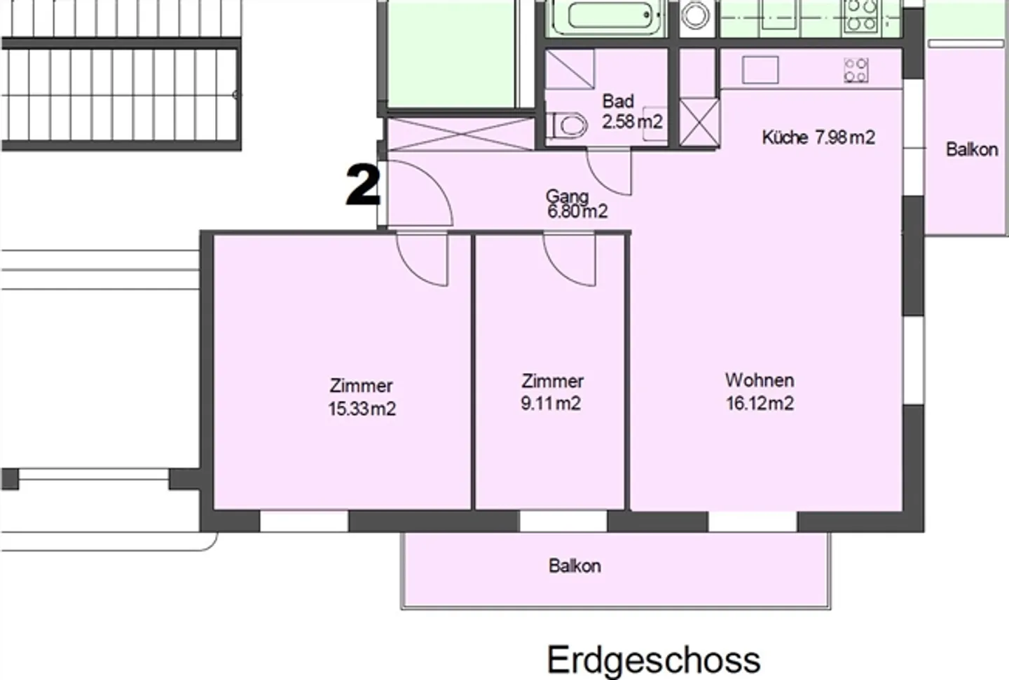 Charmante Wohnung im Stadtzentrum - Foto 3 von 5