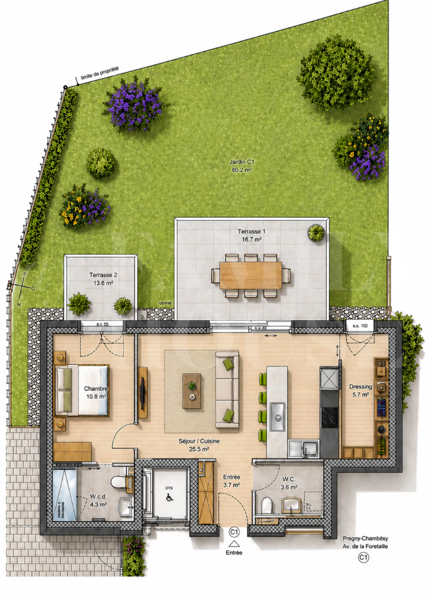 Nouvel Appartement en Rez-de-Jardin - Photo 1 sur 5