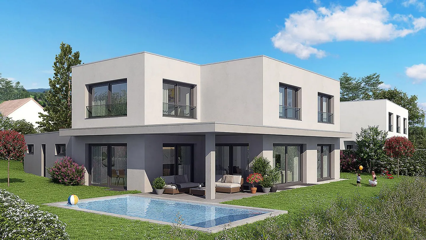 Exklusives 6,5 Zimmer-Neubauprojekt mit 267 m² Wohnfläche - Foto 1 di 6