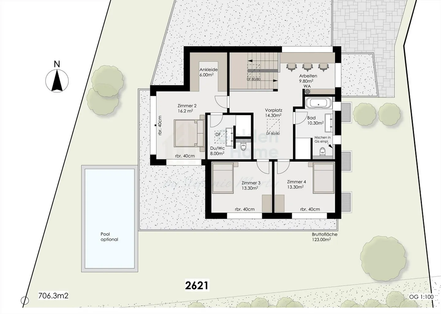 Exklusives 6,5 Zimmer-Neubauprojekt mit 267 m² Wohnfläche - Foto 5 di 6